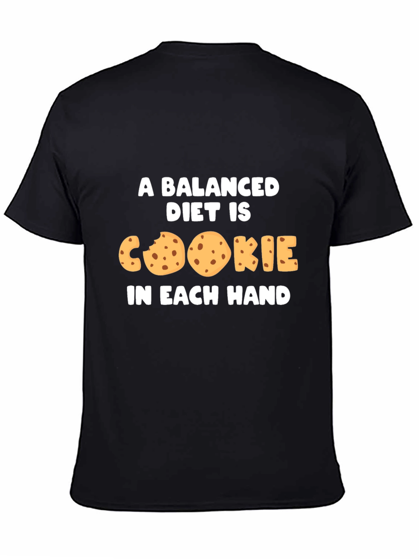 Balanced Diet Cookie Humor Graphic T-Shirt
