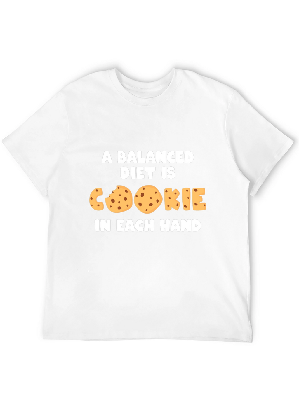 Balanced Diet Cookie Humor Graphic T-Shirt
