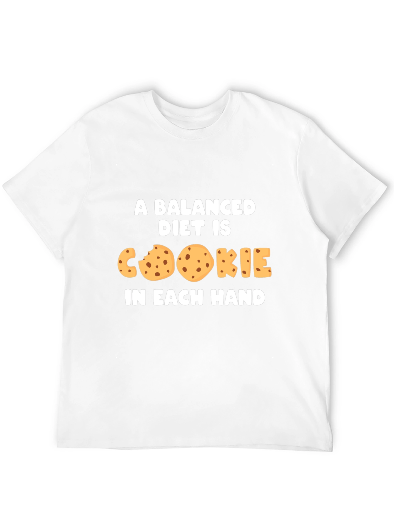 Balanced Diet Cookie Humor Graphic T-Shirt