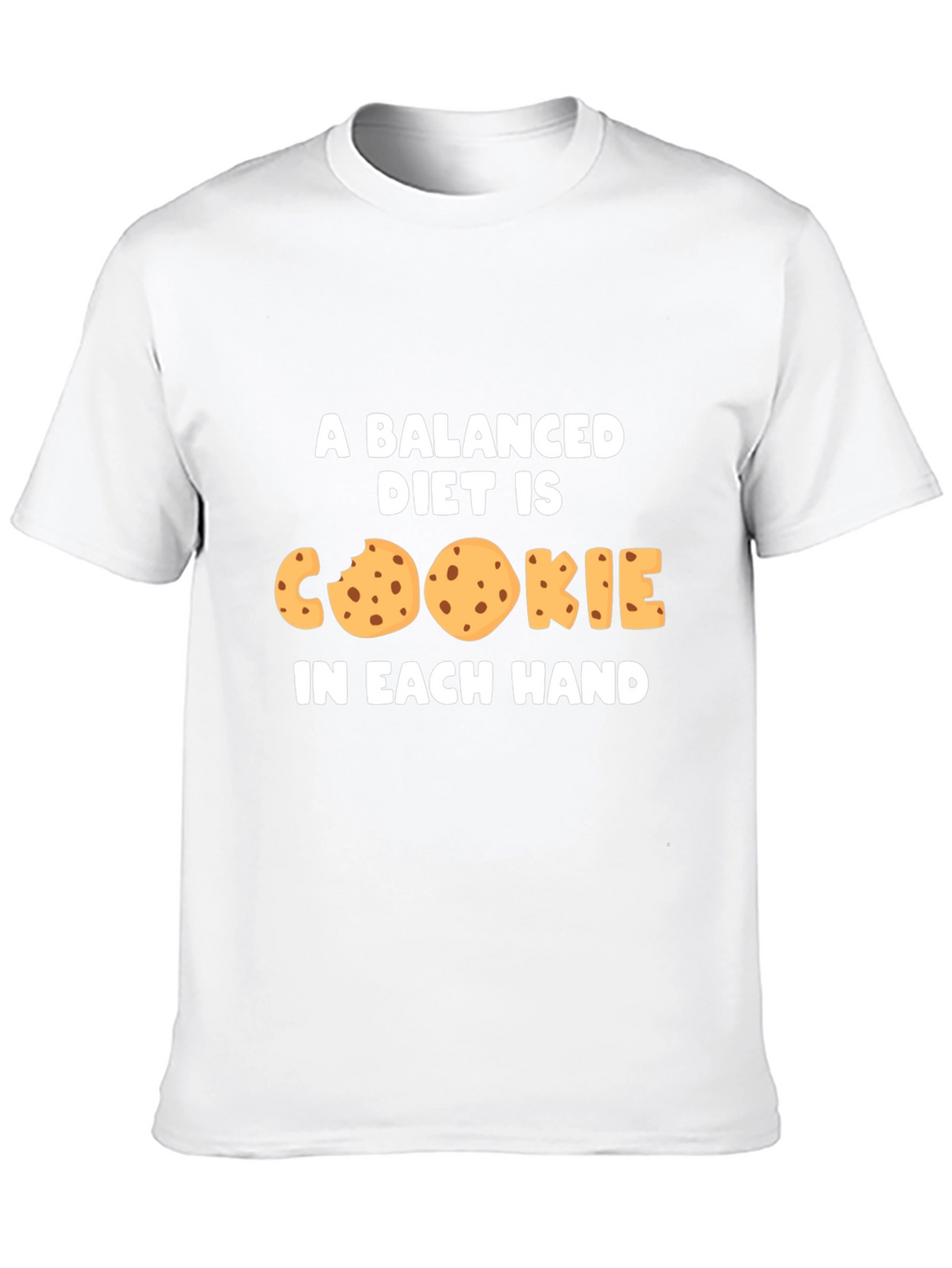 Balanced Diet Cookie Humor Graphic T-Shirt