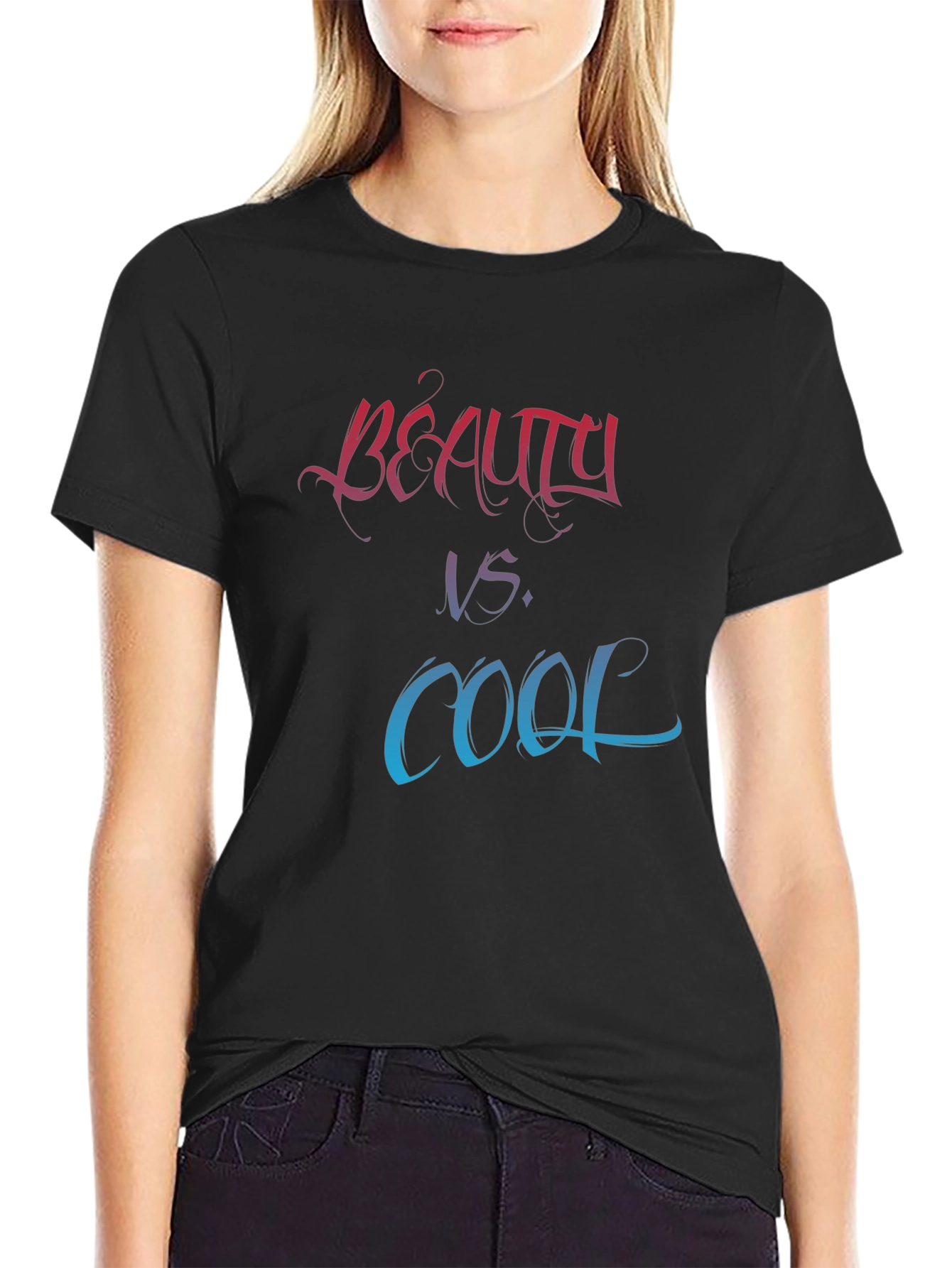 Beauty vs. Cool Graphic T-Shirt