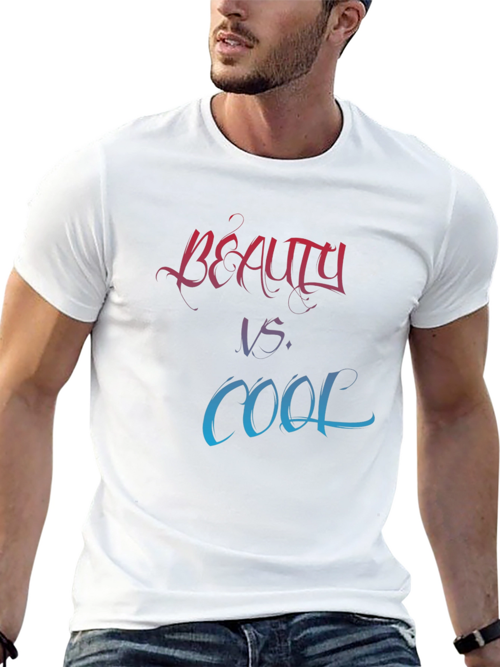 Beauty vs. Cool Graphic T-Shirt