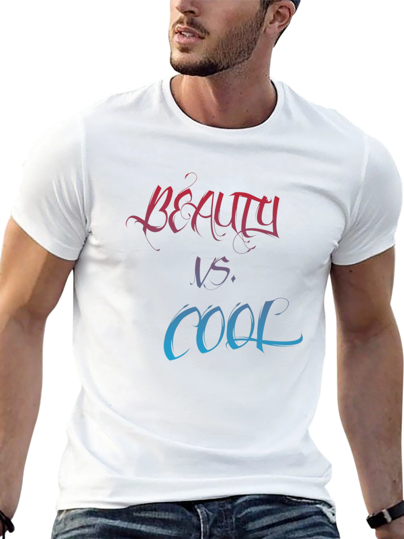Beauty vs. Cool Graphic T-Shirt