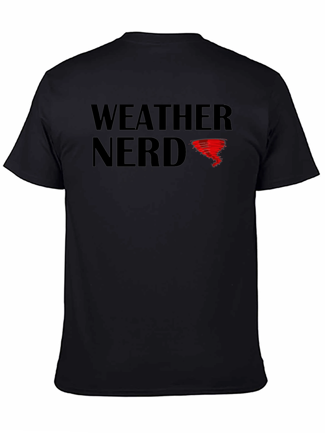 Weather Nerd Tornado Graphic Tee - Black Cotton T-Shirt
