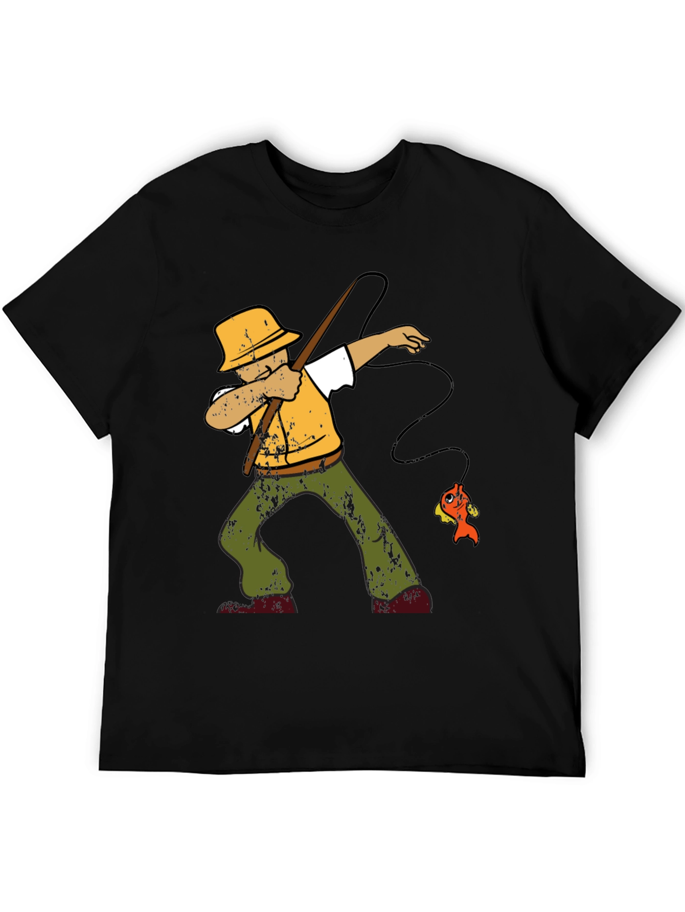 Dabbing Fisherman Graphic T-Shirt