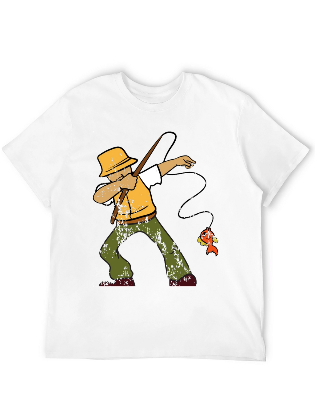 Dabbing Fisherman Graphic T-Shirt