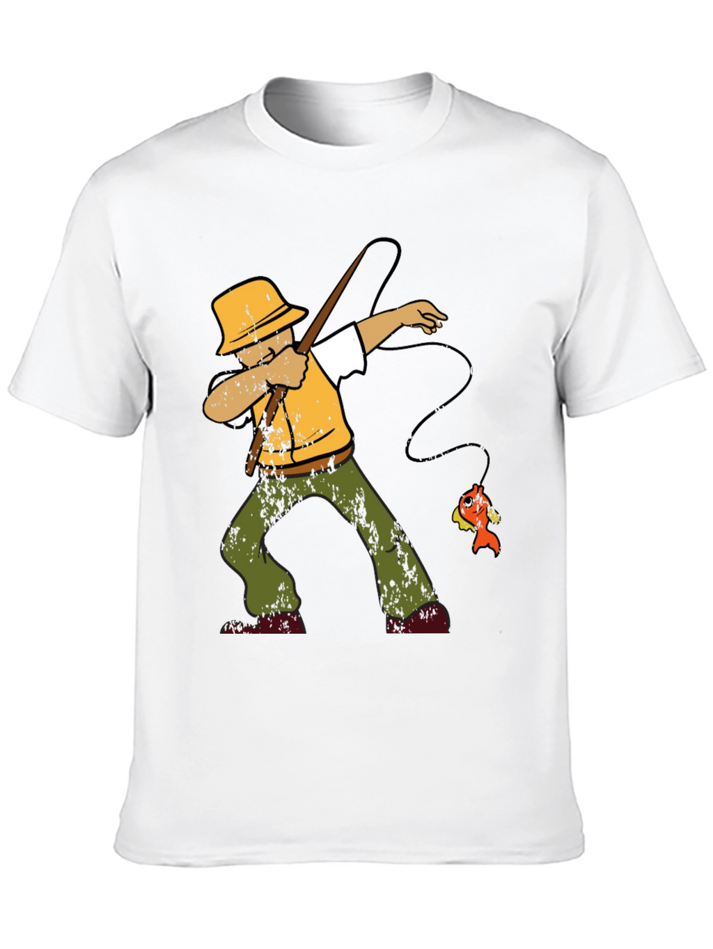 Dabbing Fisherman Graphic T-Shirt