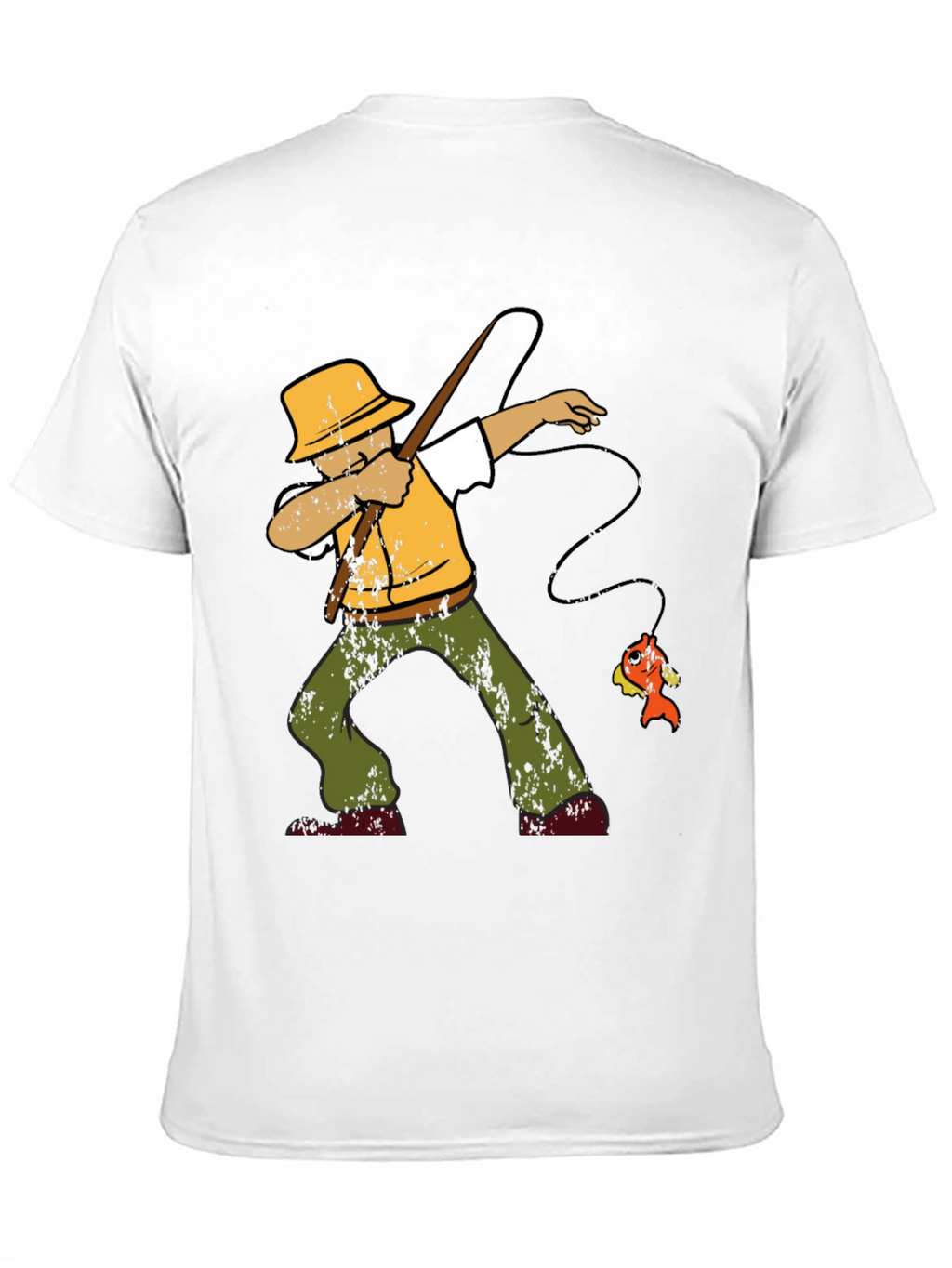 Dabbing Fisherman Graphic T-Shirt