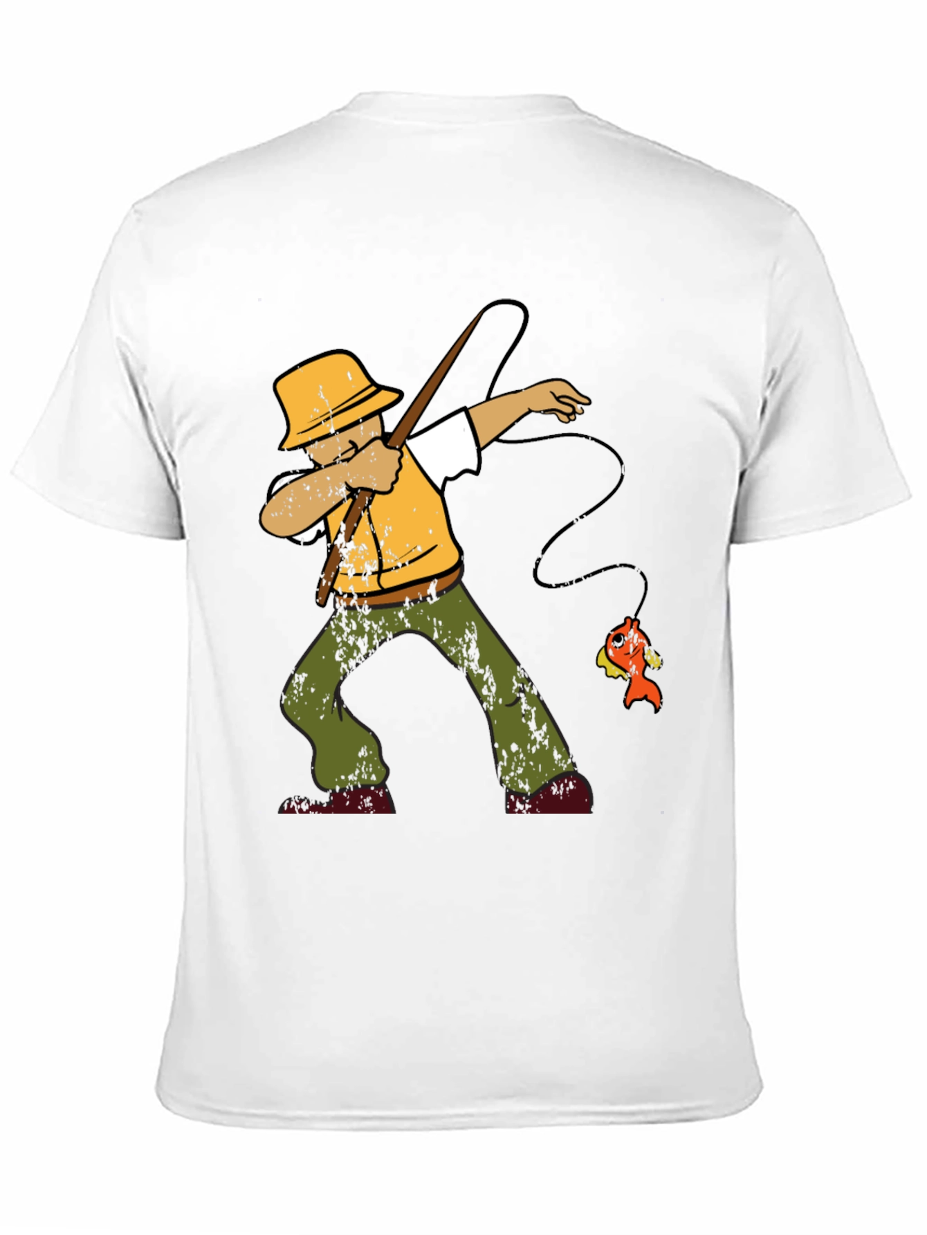 Dabbing Fisherman Graphic T-Shirt