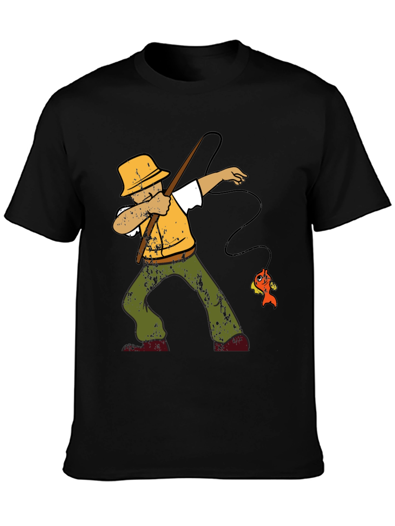 Dabbing Fisherman Graphic T-Shirt
