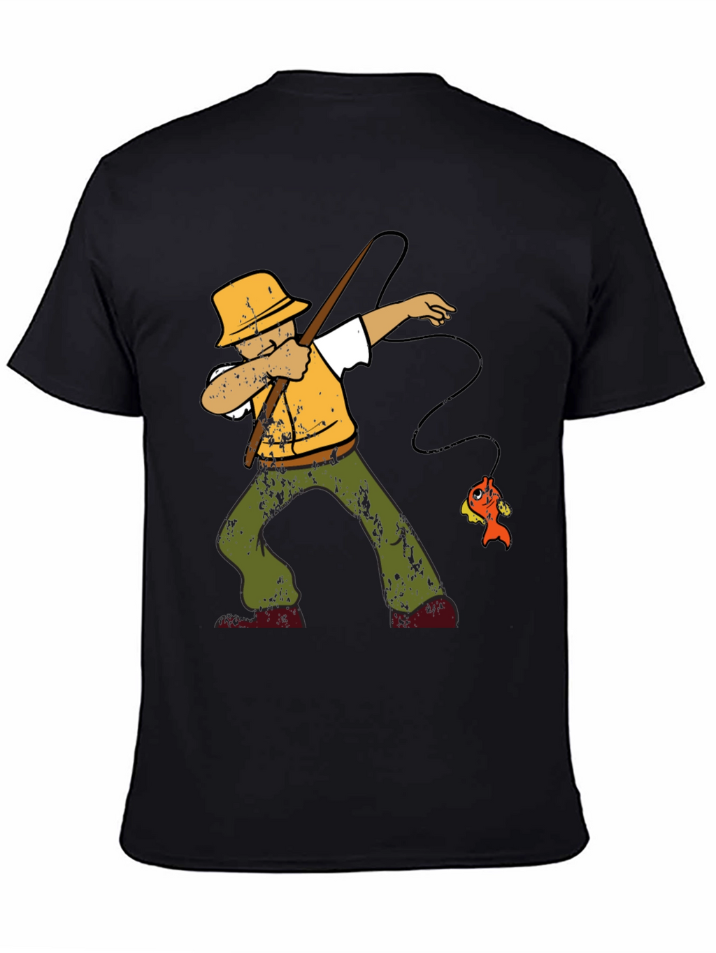 Dabbing Fisherman Graphic T-Shirt
