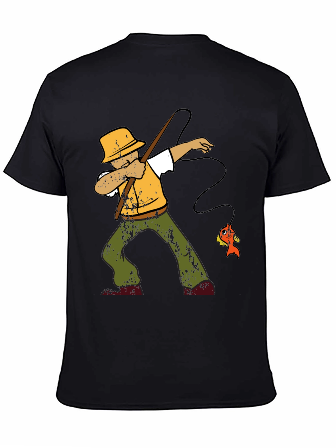 Dabbing Fisherman Graphic T-Shirt