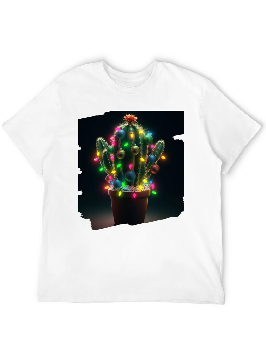 Festive Cactus T-Shirt - Holiday Cheer
