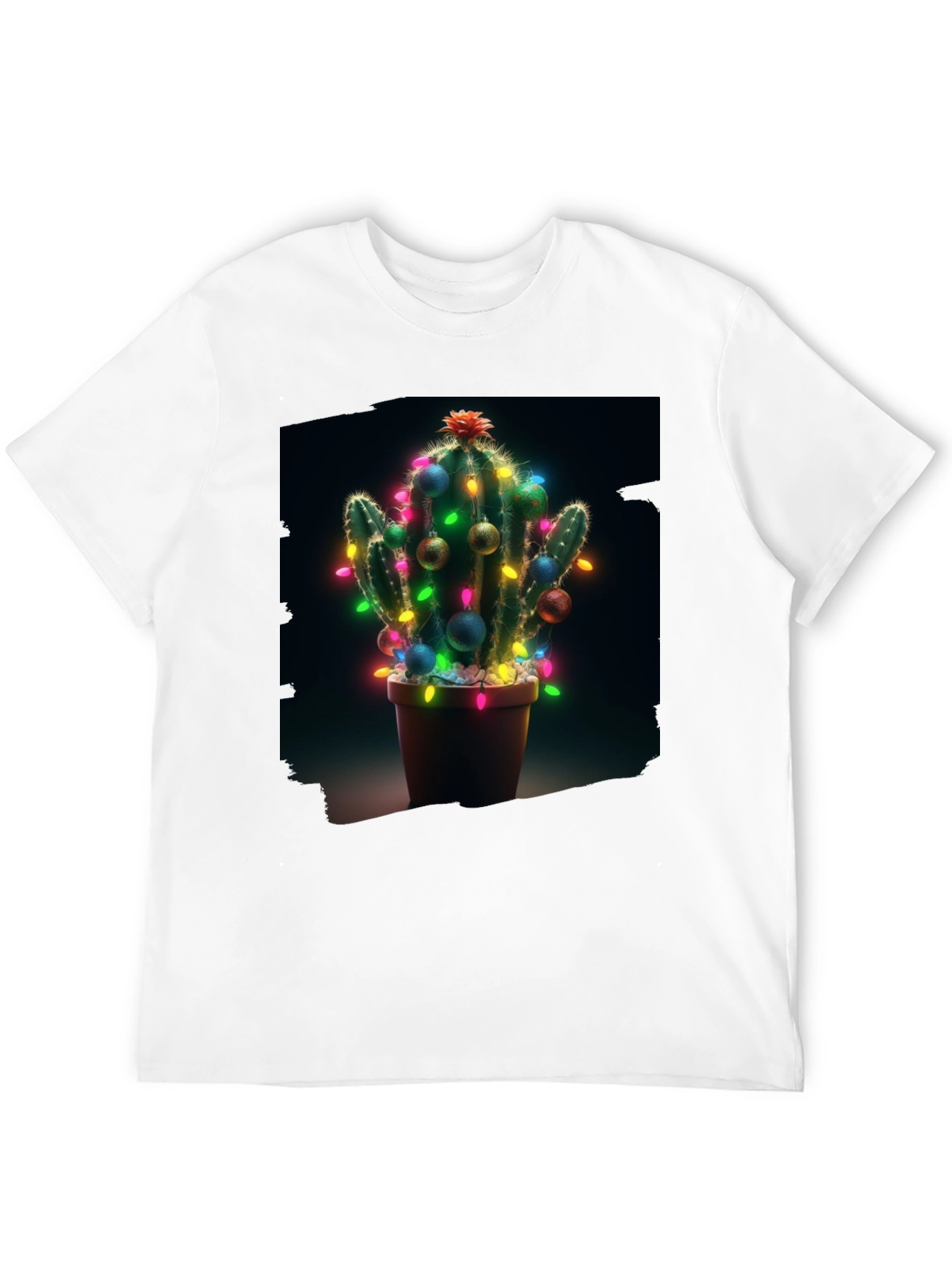Festive Cactus T-Shirt - Holiday Cheer