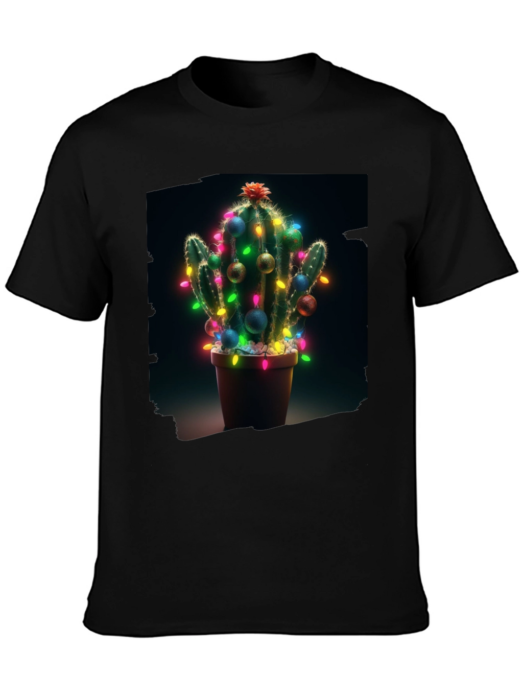 Festive Cactus T-Shirt - Holiday Cheer