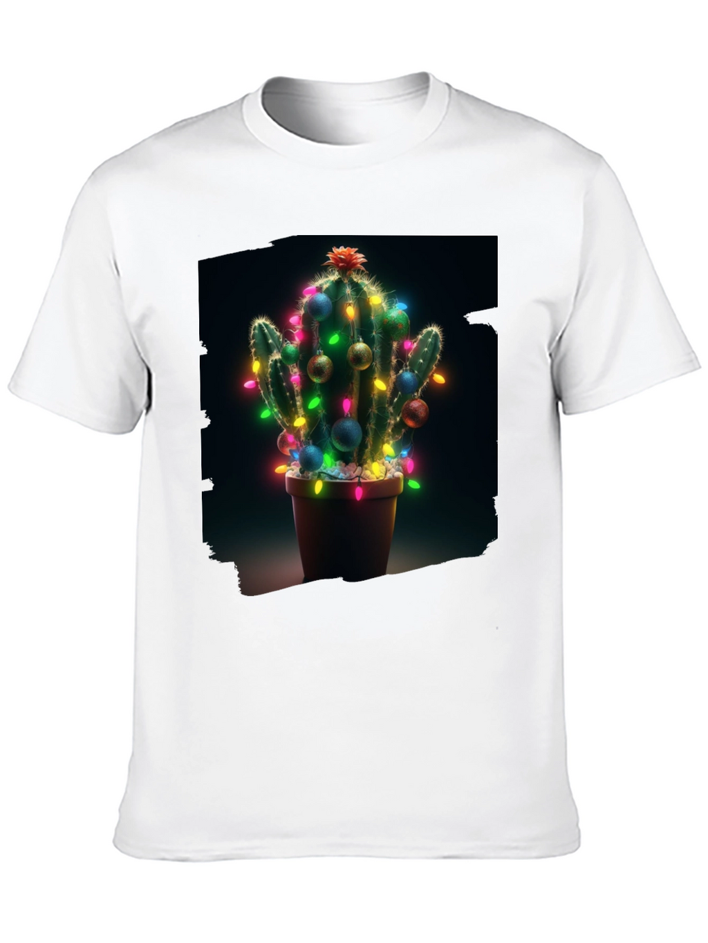 Festive Cactus T-Shirt - Holiday Cheer
