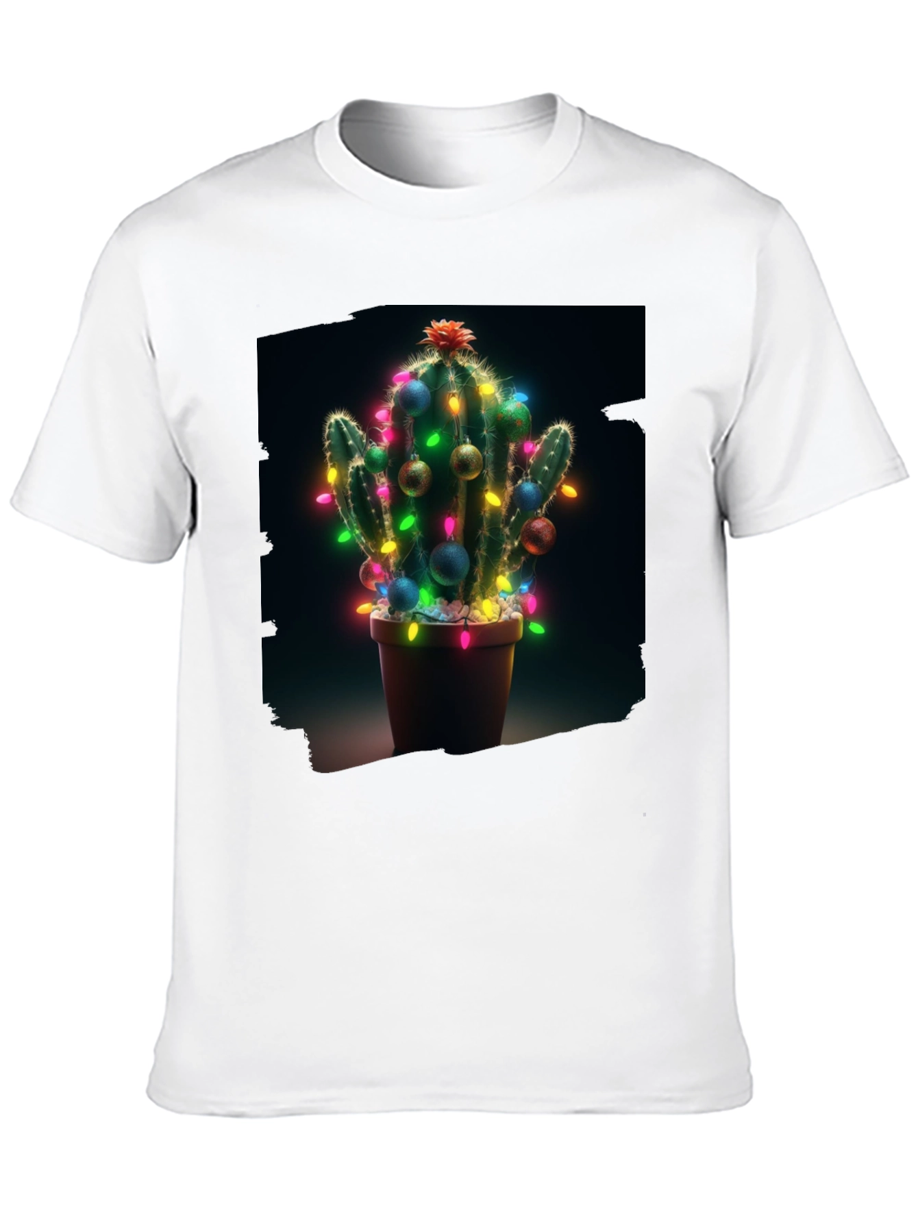Festive Cactus T-Shirt - Holiday Cheer