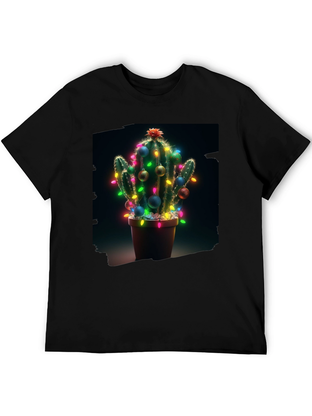 Festive Cactus T-Shirt - Holiday Cheer