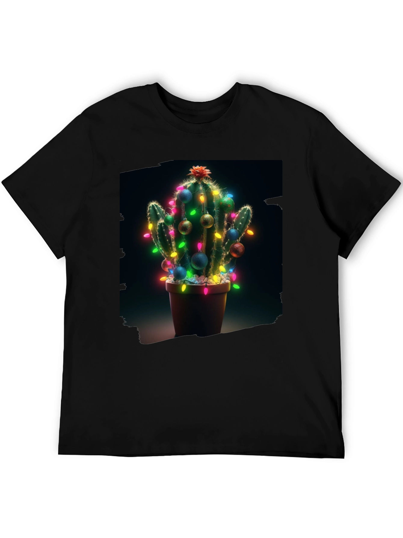 Festive Cactus T-Shirt - Holiday Cheer