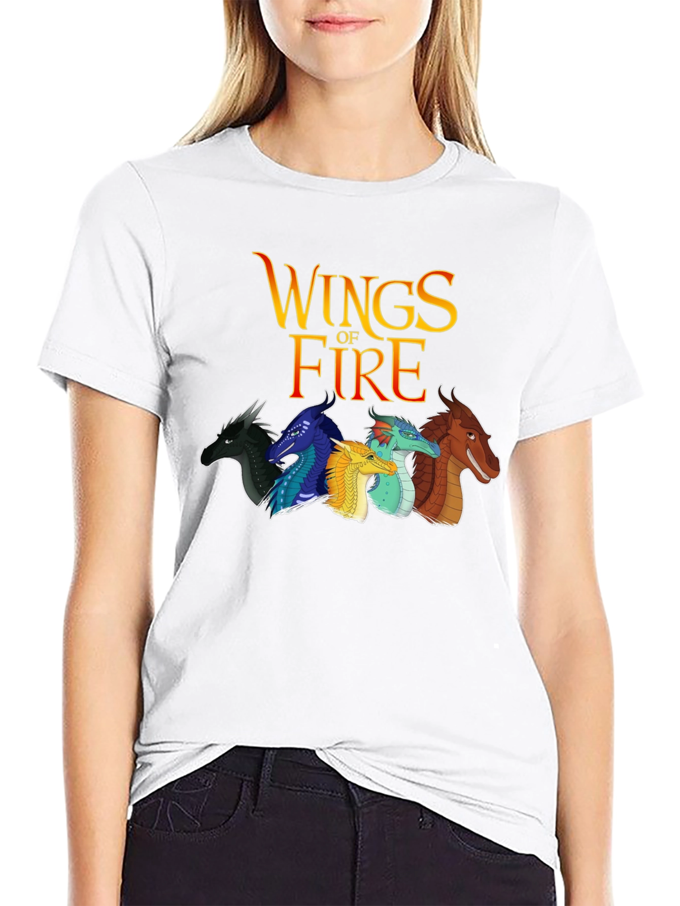 Wings of Fire Graphic Tee - Black Cotton Blend