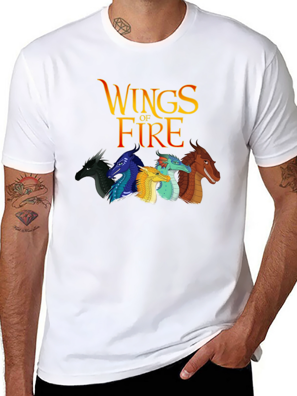 Wings of Fire Graphic Tee - Black Cotton Blend
