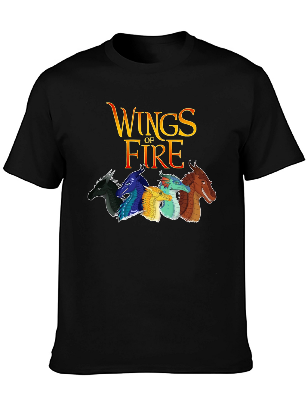 Wings of Fire Graphic Tee - Black Cotton Blend