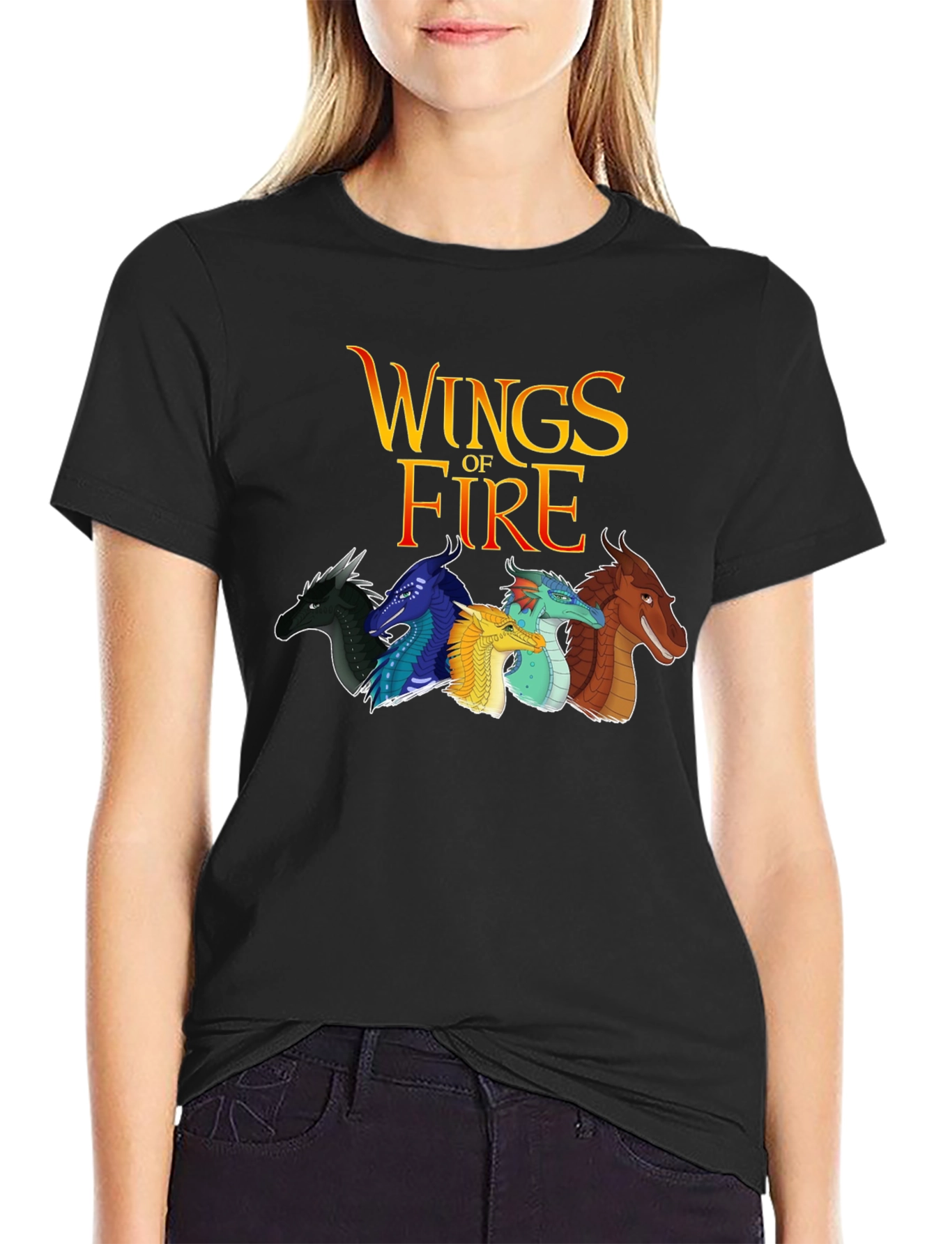 Wings of Fire Graphic Tee - Black Cotton Blend