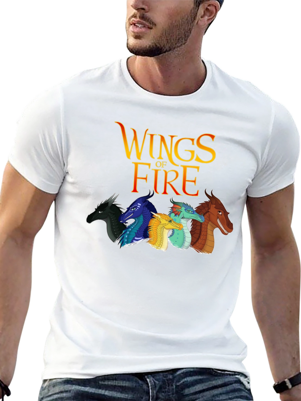 Wings of Fire Graphic Tee - Black Cotton Blend