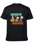 Retro Martial Arts Graphic Tee - Black