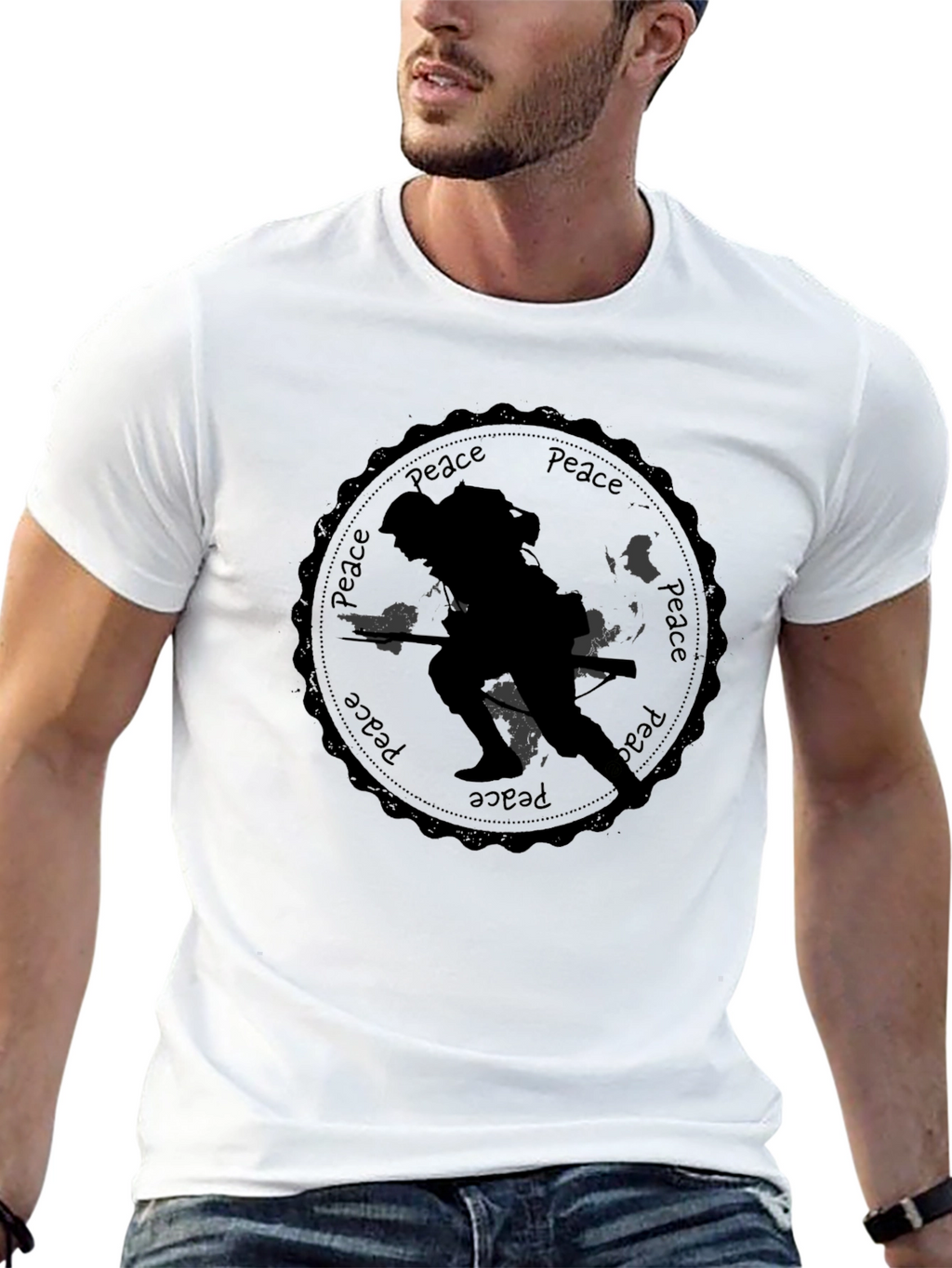 Peace Soldier Black T-Shirt