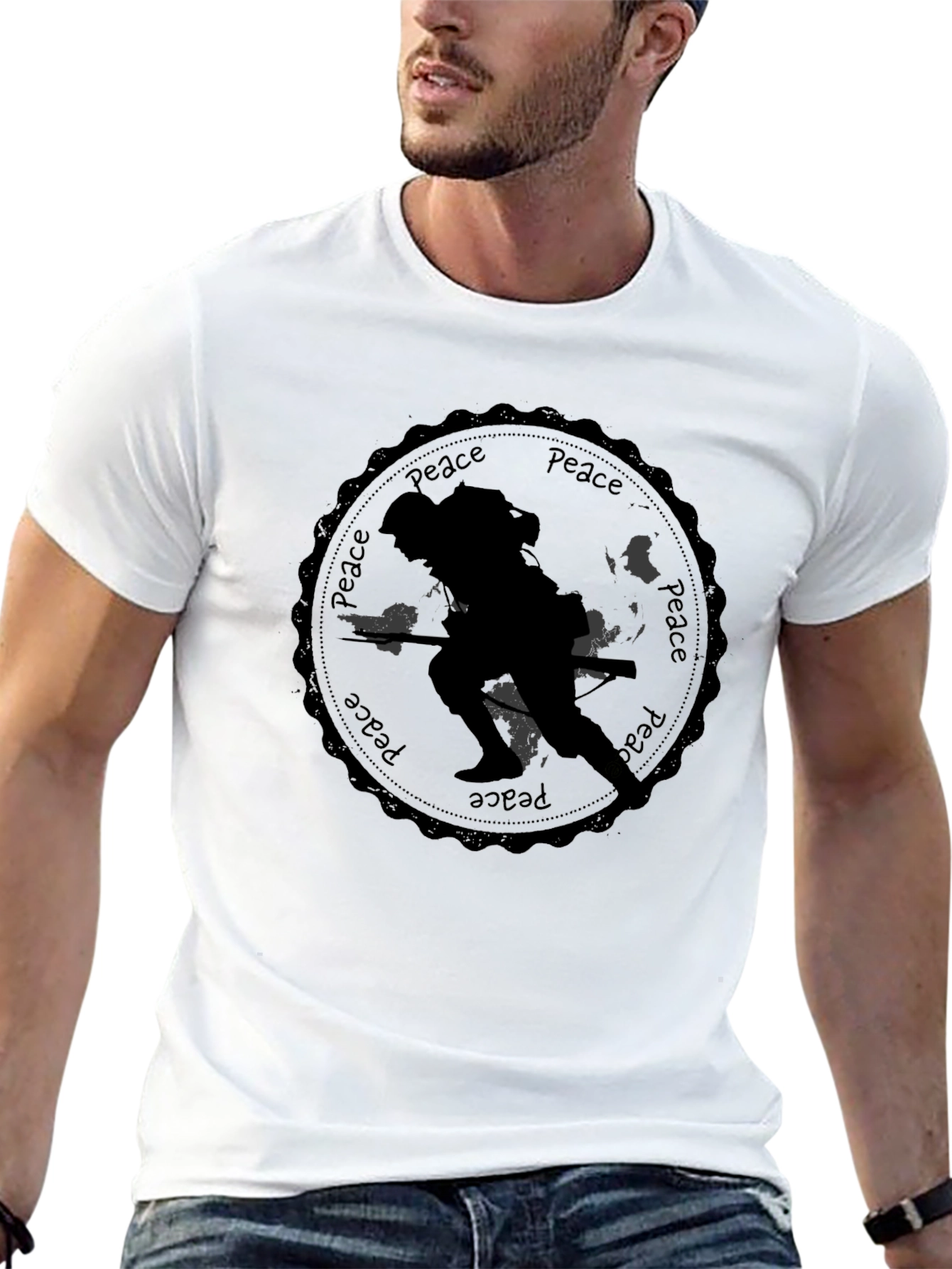 Peace Soldier Black T-Shirt