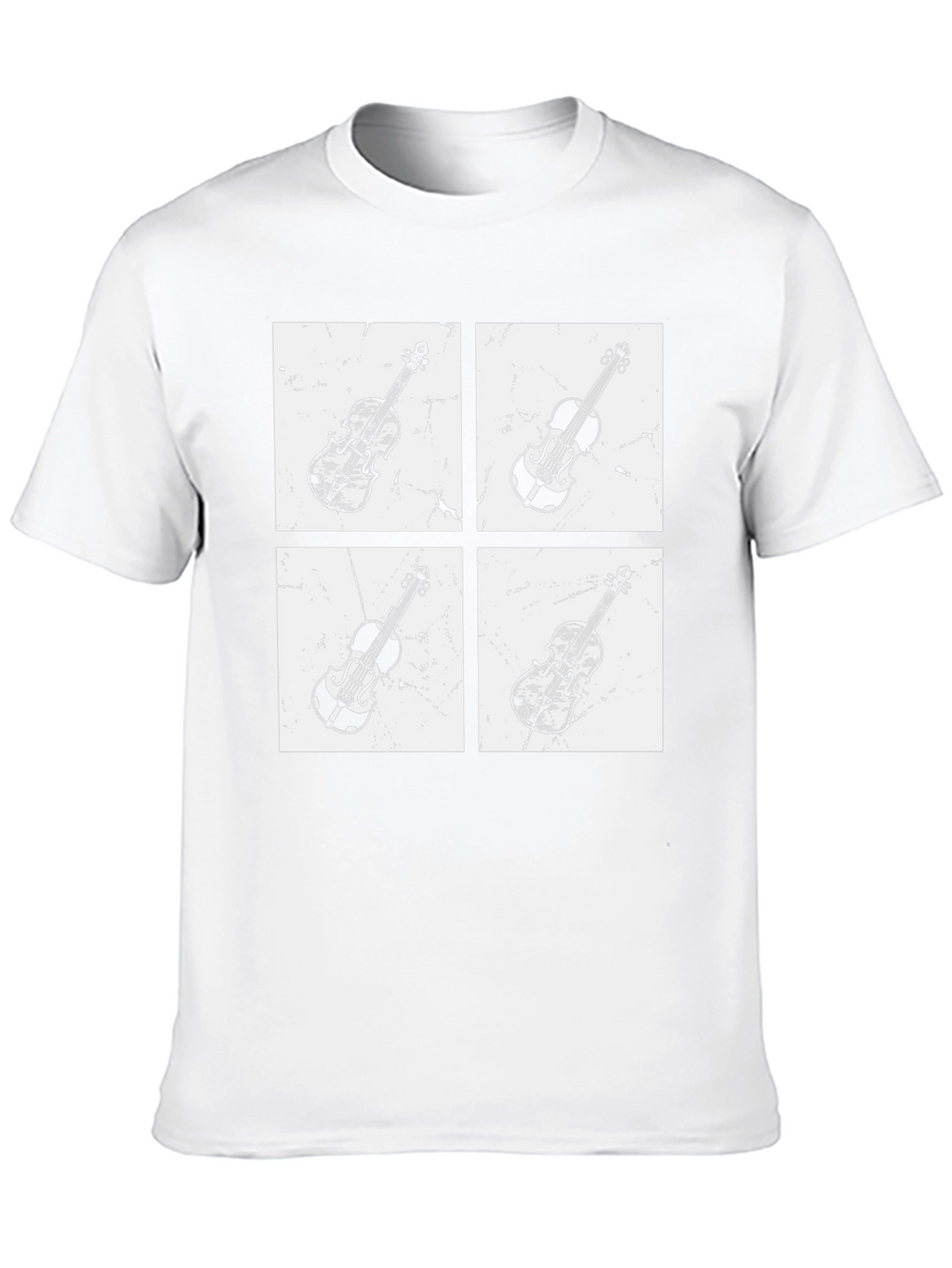 Violin Quartet Graphic Tee - Black Cotton T-Shirt