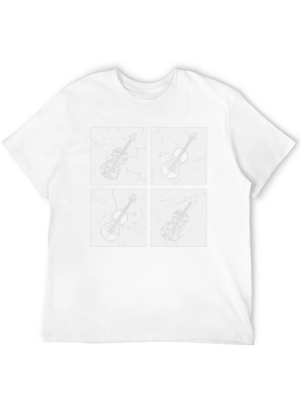 Violin Quartet Graphic Tee - Black Cotton T-Shirt