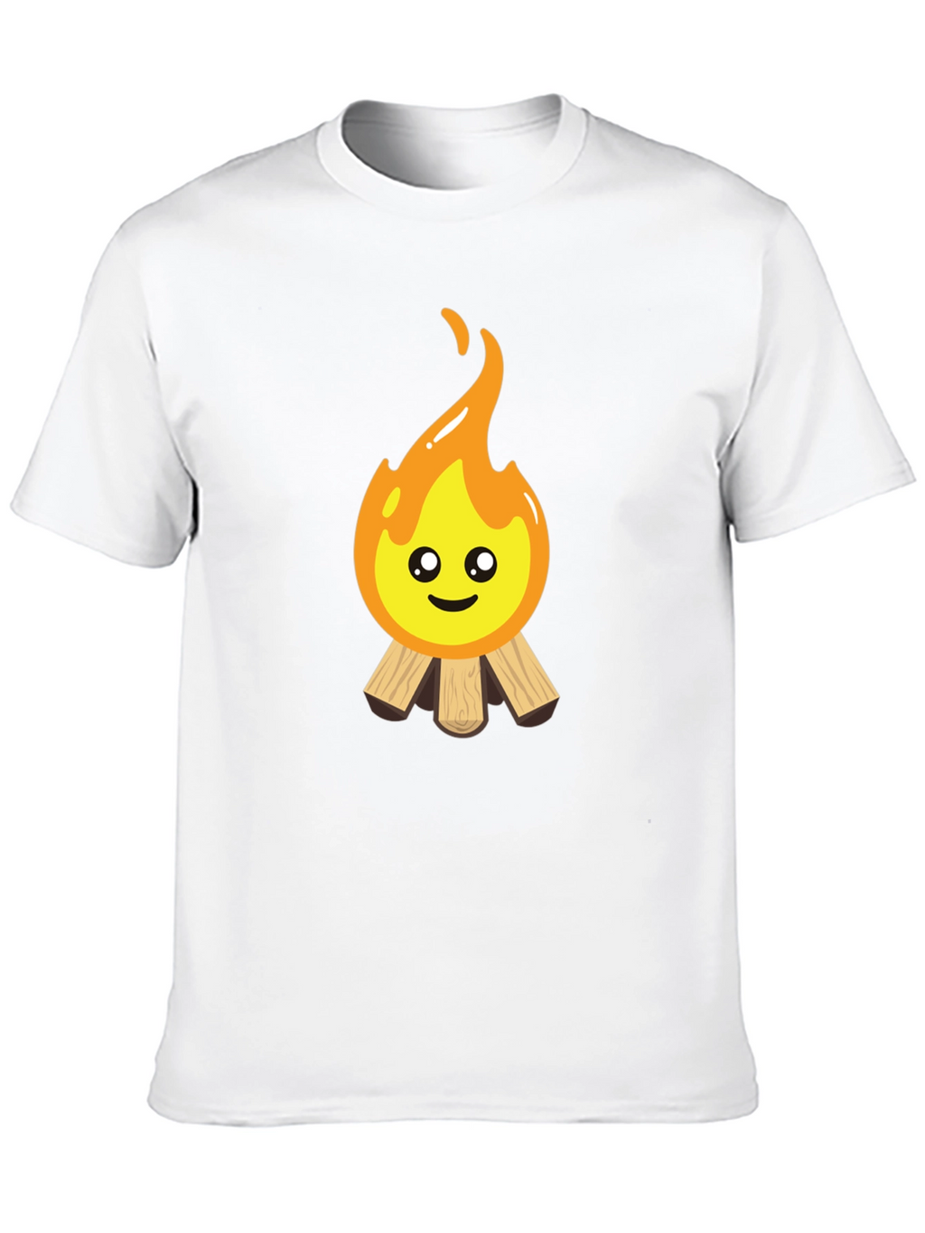 Cute Campfire Graphic Tee - Black Cotton Blend