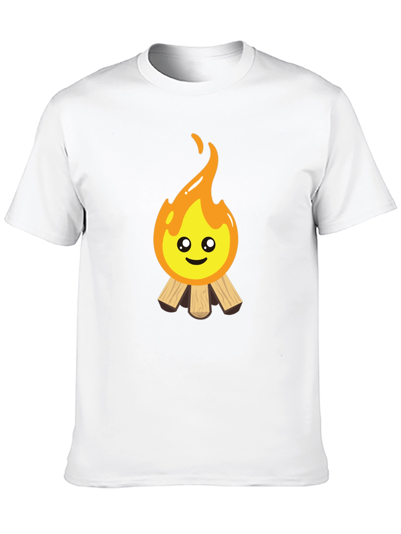 Cute Campfire Graphic Tee - Black Cotton Blend