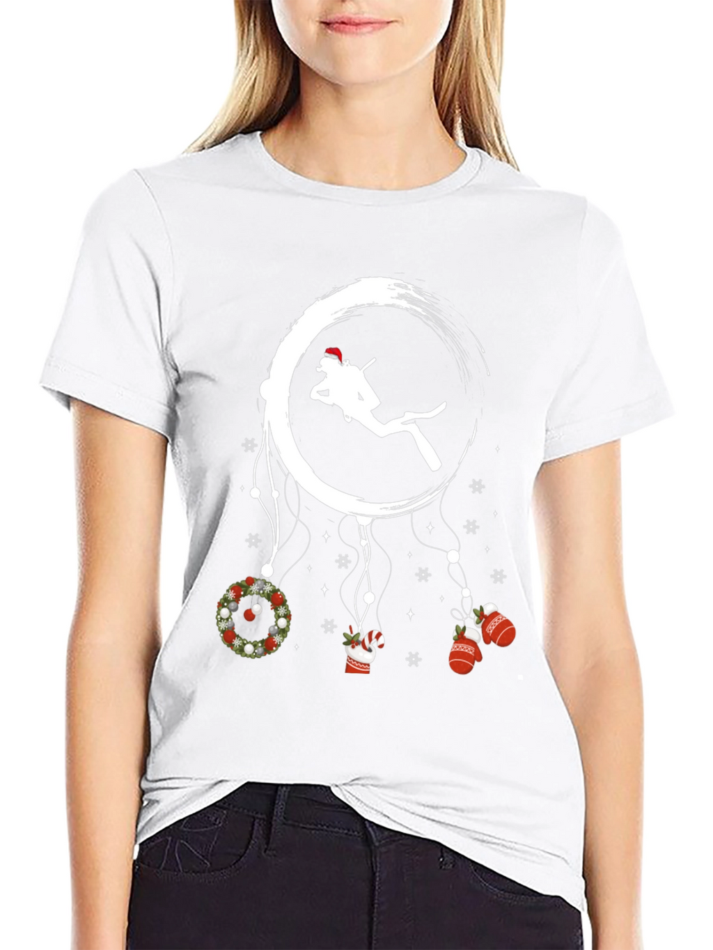 Scuba Diving Christmas Graphic T-Shirt