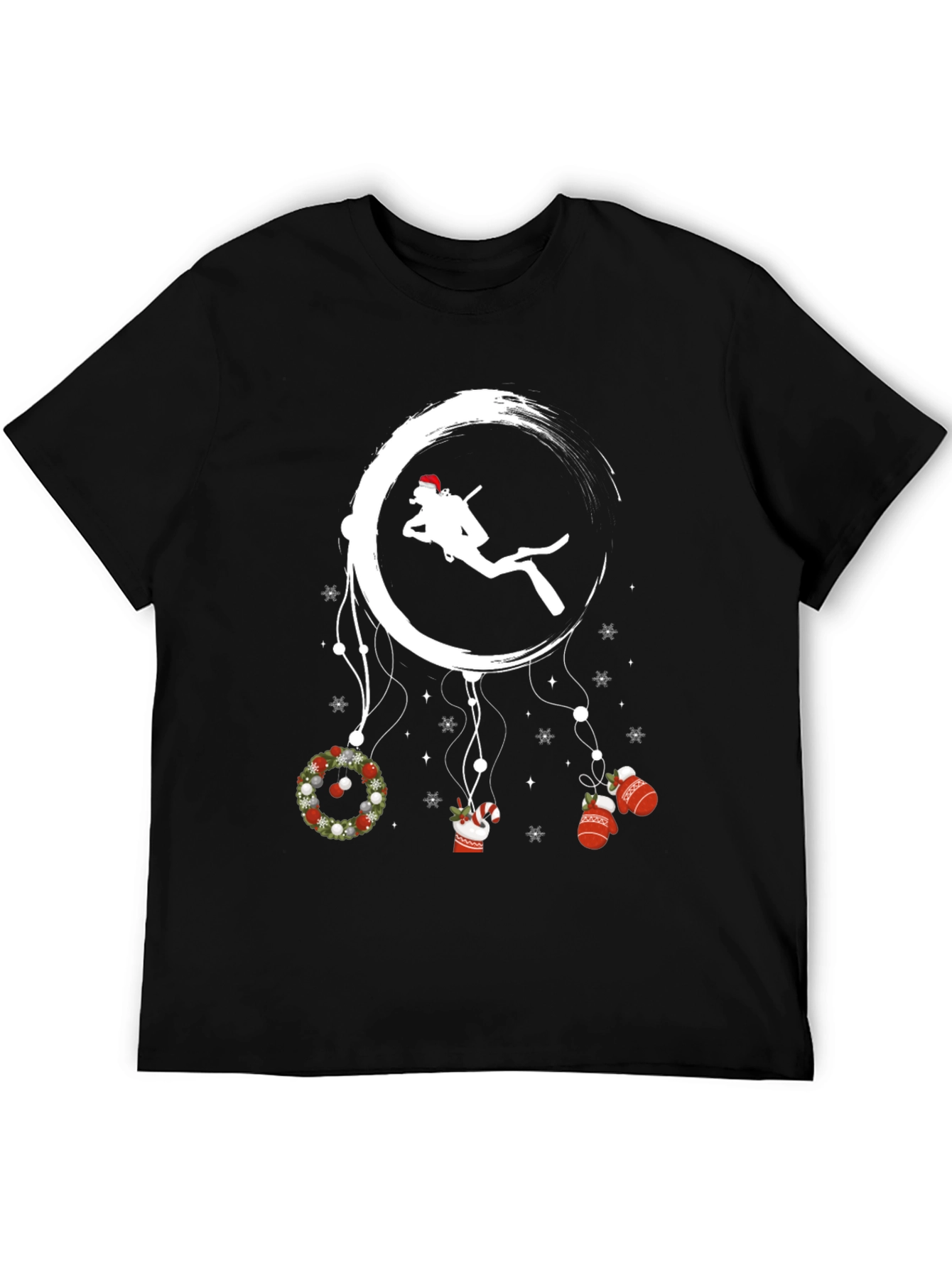 Scuba Diving Christmas Graphic T-Shirt