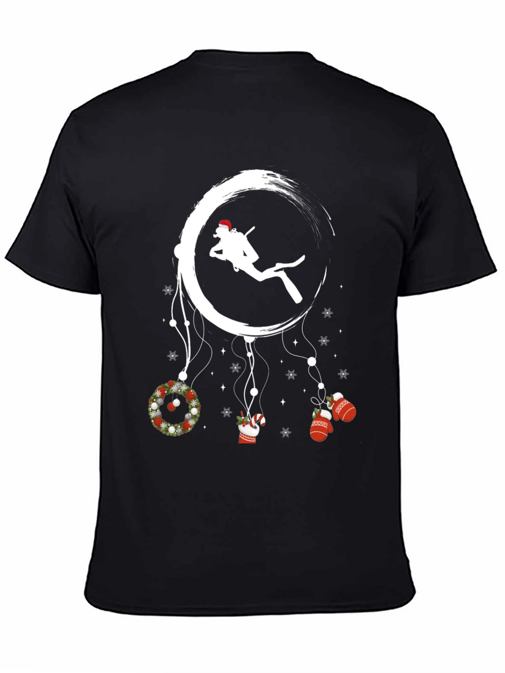 Scuba Diving Christmas Graphic T-Shirt