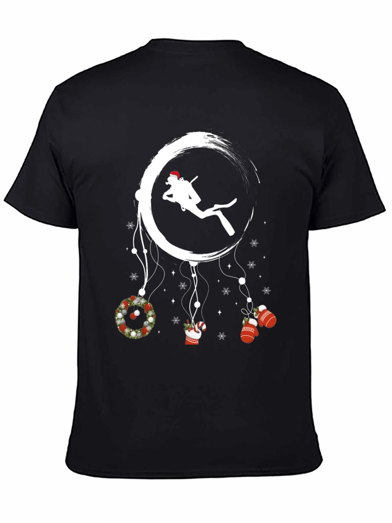 Scuba Diving Christmas Graphic T-Shirt