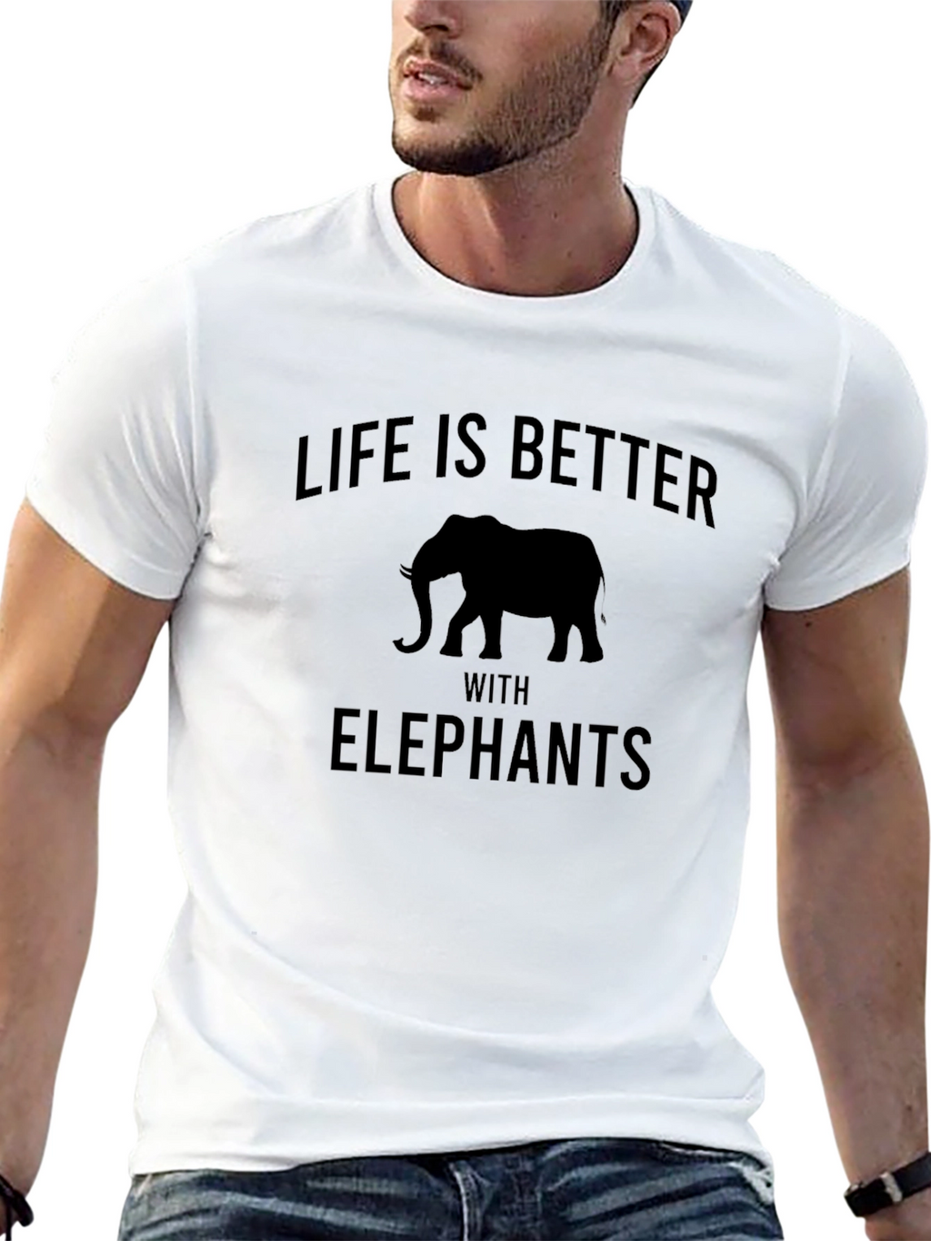 Life is Better with Elephants Graphic T-Shirt