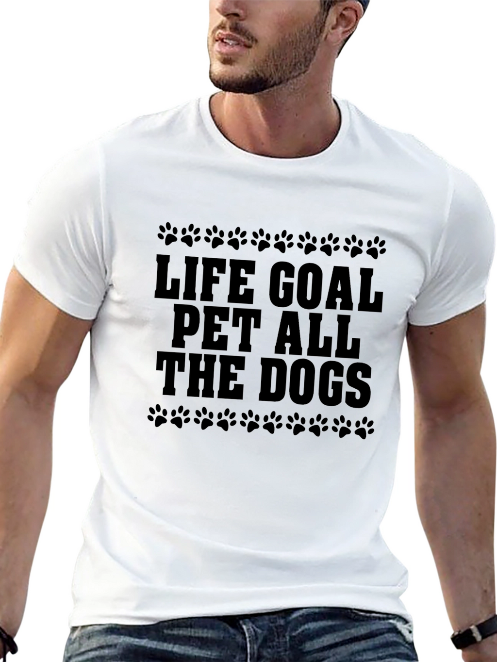 Life Goal Pet All The Dogs Black T-Shirt