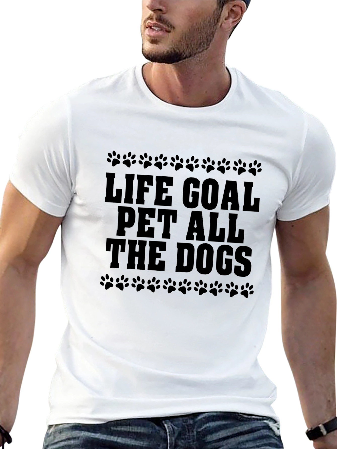 Life Goal Pet All The Dogs Black T-Shirt