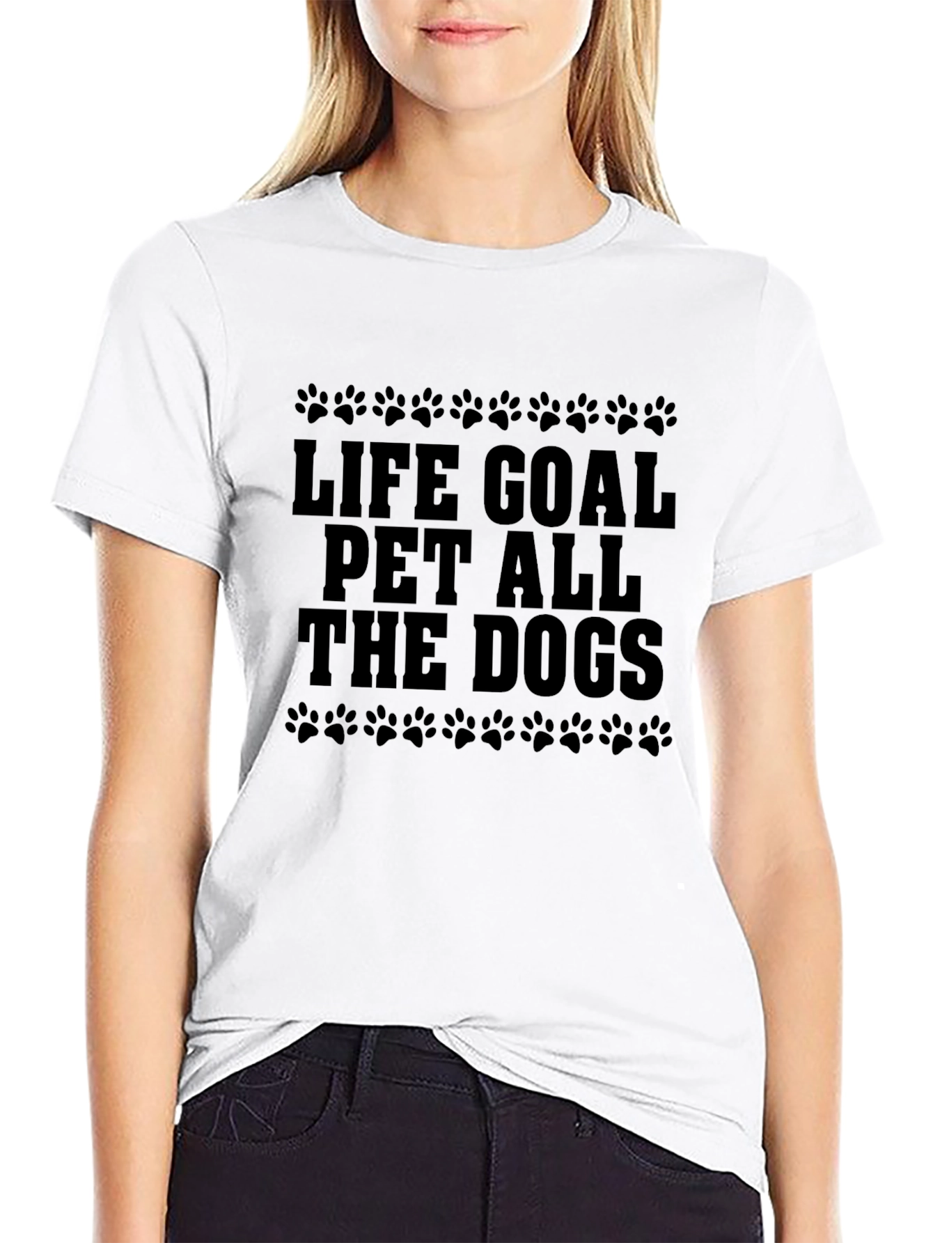 Life Goal Pet All The Dogs Black T-Shirt
