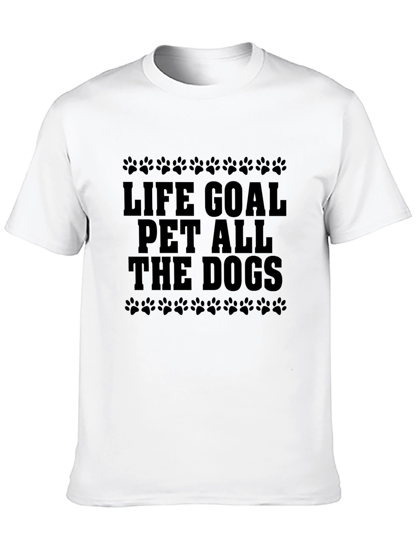 Life Goal Pet All The Dogs Black T-Shirt
