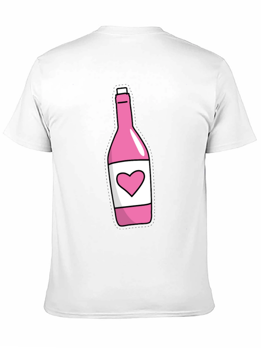 Pink Heart Bottle T-Shirt - Novelty Graphic Tee