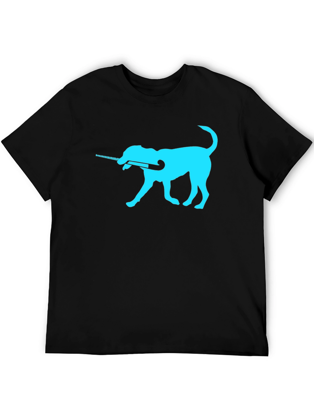 Dog with Hockey Stick Graphic Tee