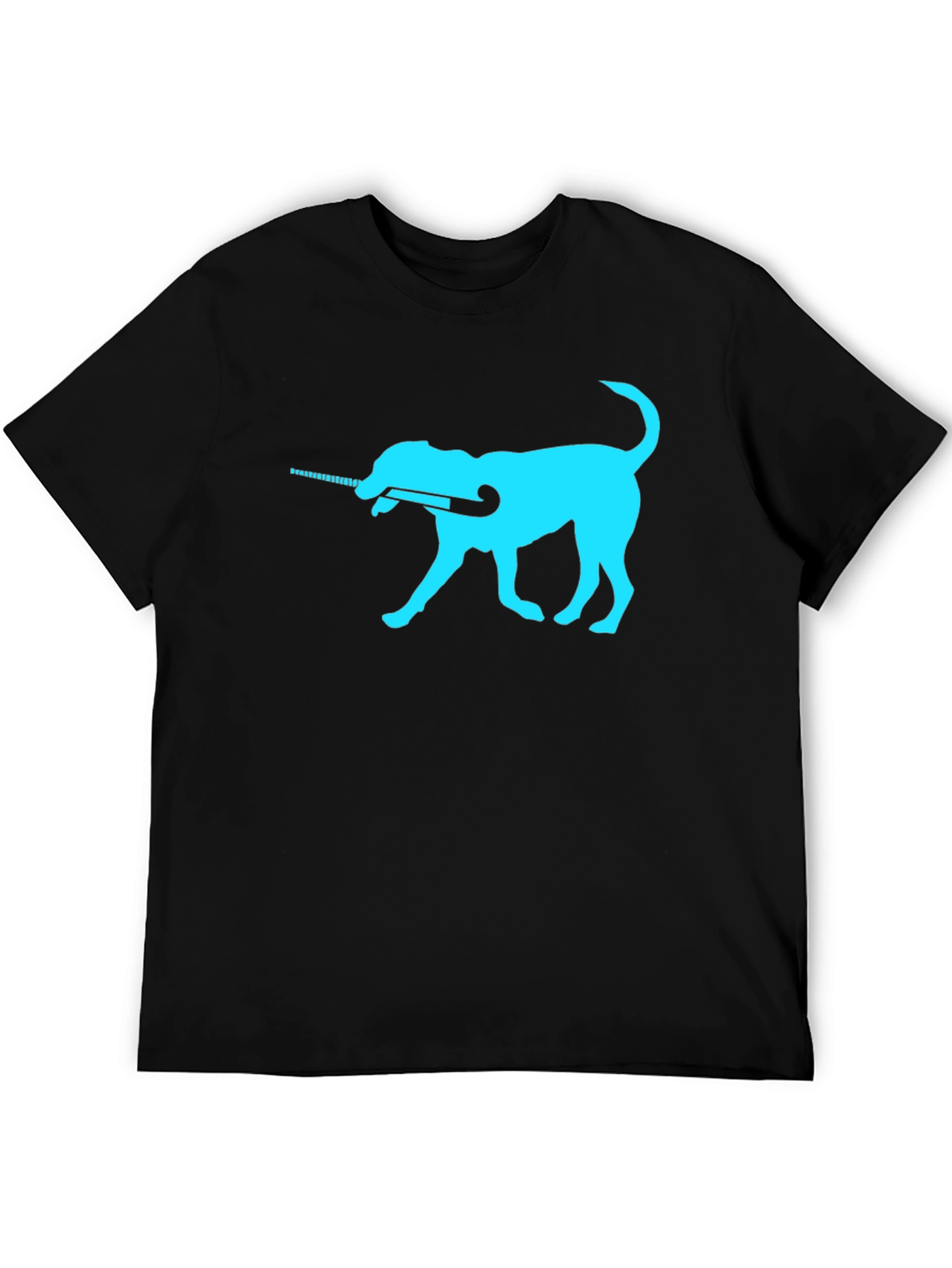 Dog with Hockey Stick Graphic Tee