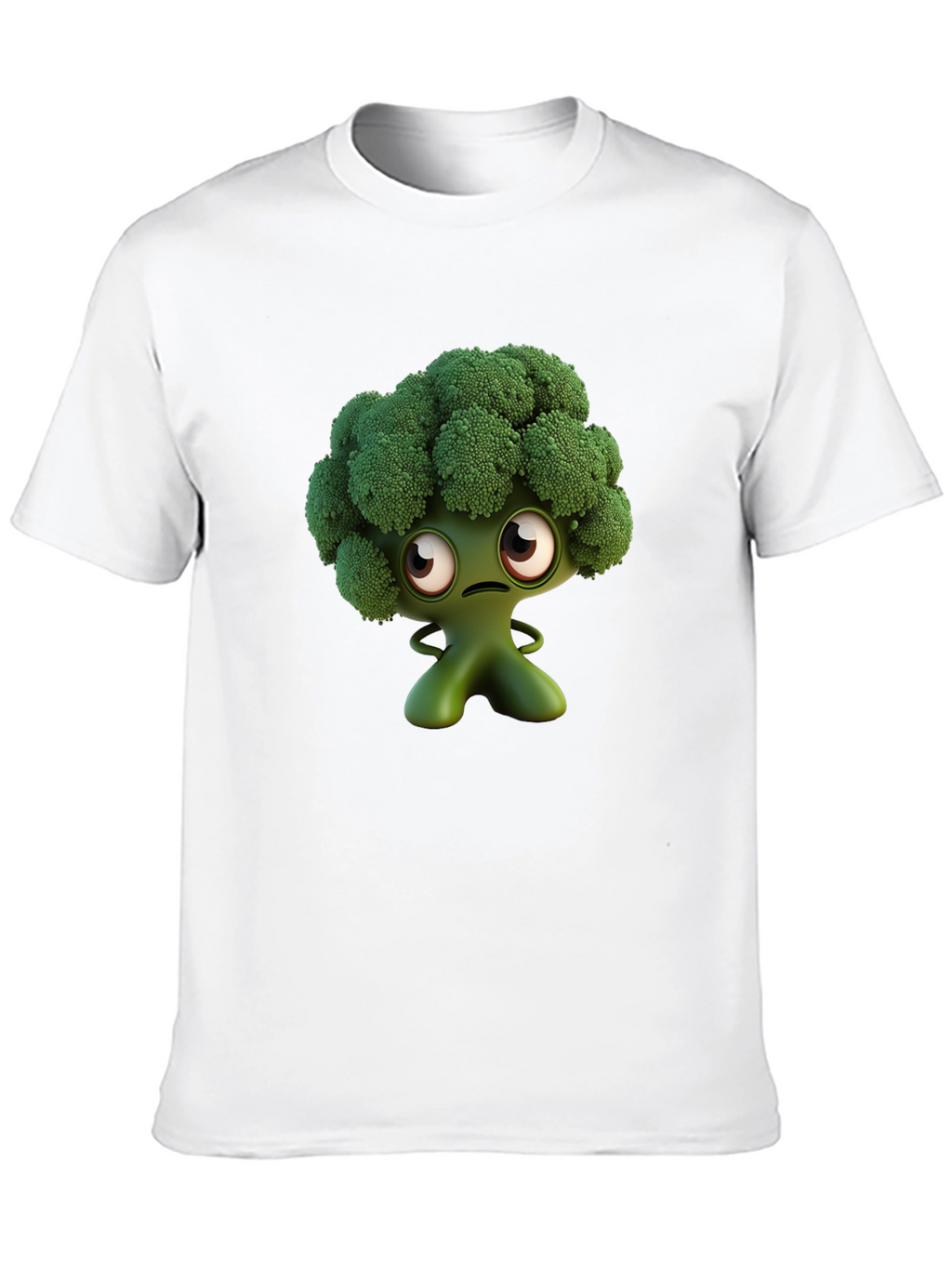 Broccoli Character Graphic Tee - Fun Food Shirt
