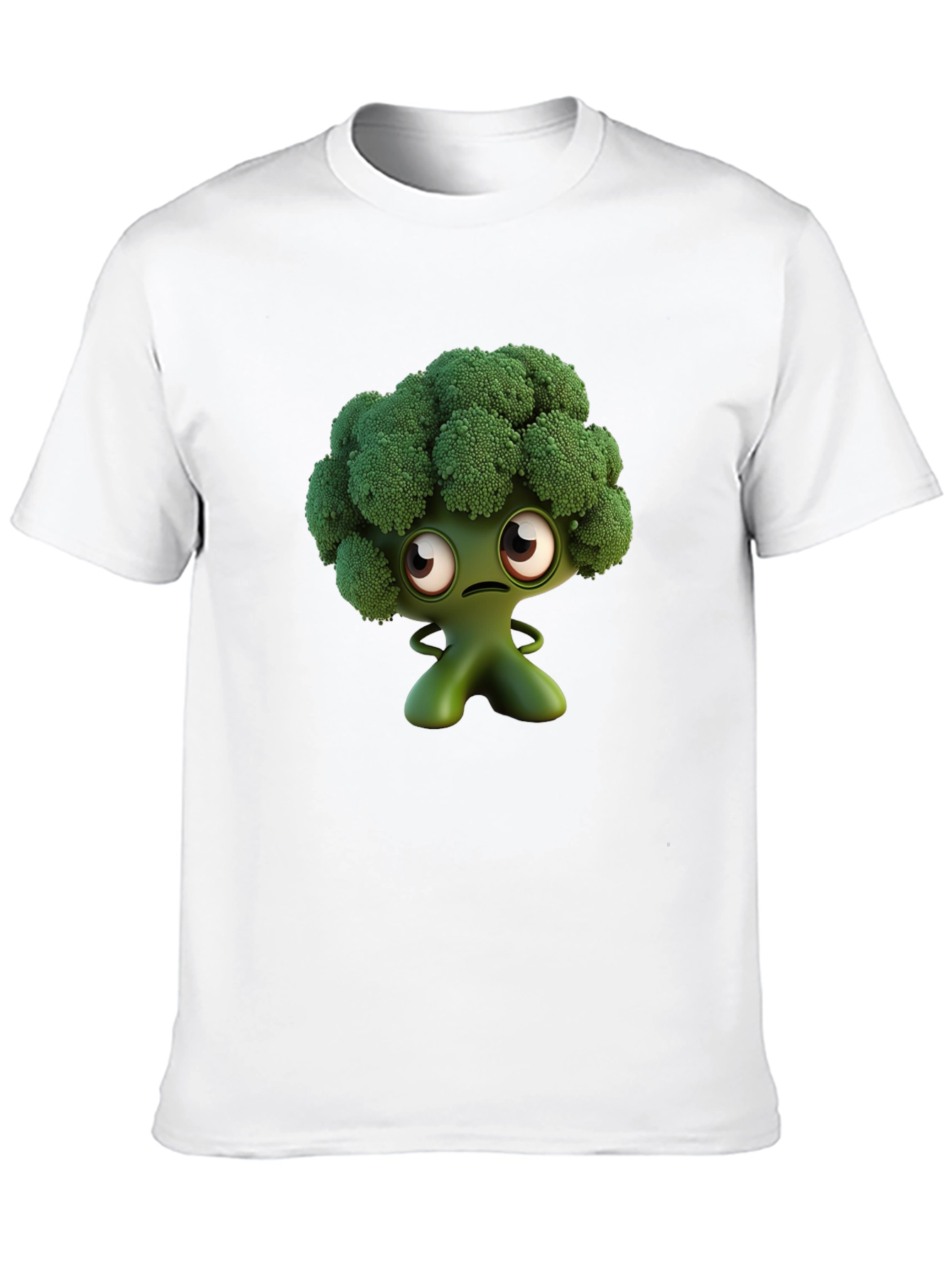 Broccoli Character Graphic Tee - Fun Food Shirt