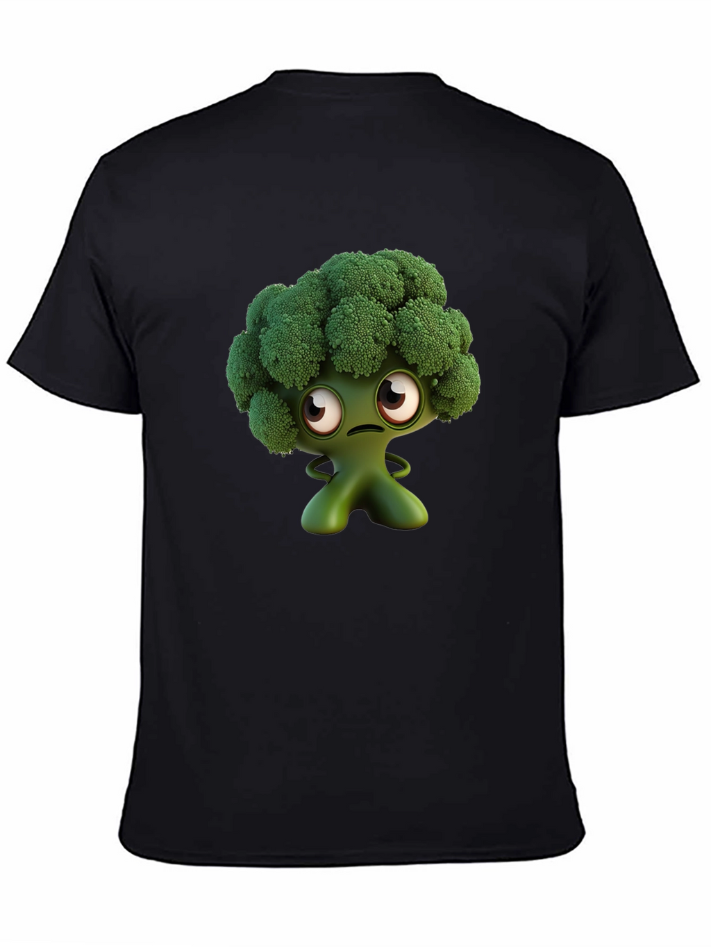 Broccoli Character Graphic Tee - Fun Food Shirt
